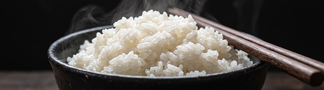 Perfectly cooked rice